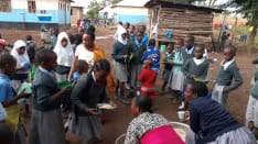 Children receiving school meals