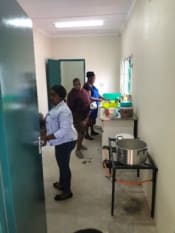 Kitchen with staff at Svunokuhle